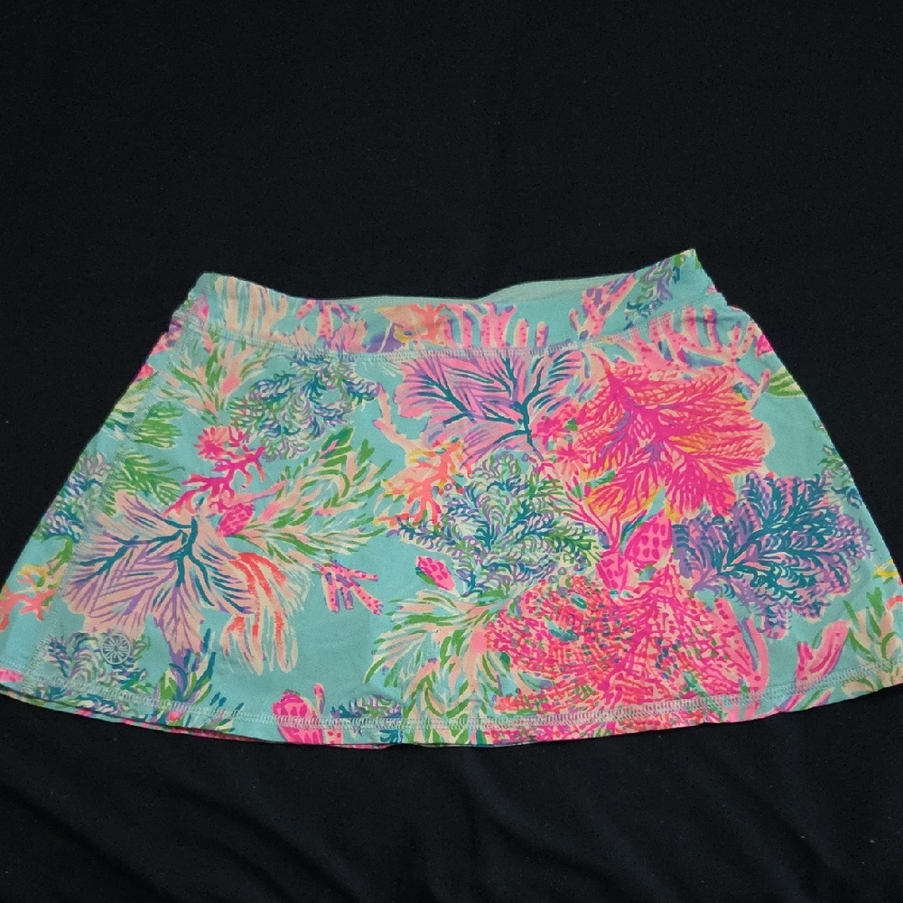 Lilly Pulitzer Tropical Mini Skirt - Pink and Green